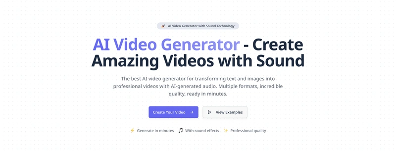 Plexigen AI - AI Video Generator with Audio & Effects