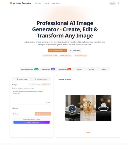 AI Image Generator - Create, Edit & Transform Images