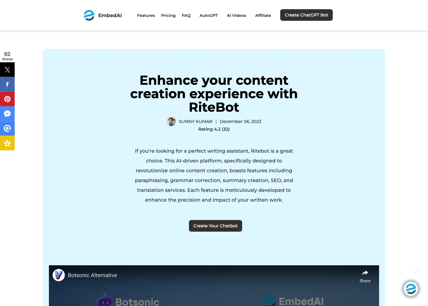 RiteBot – SEO + GPT