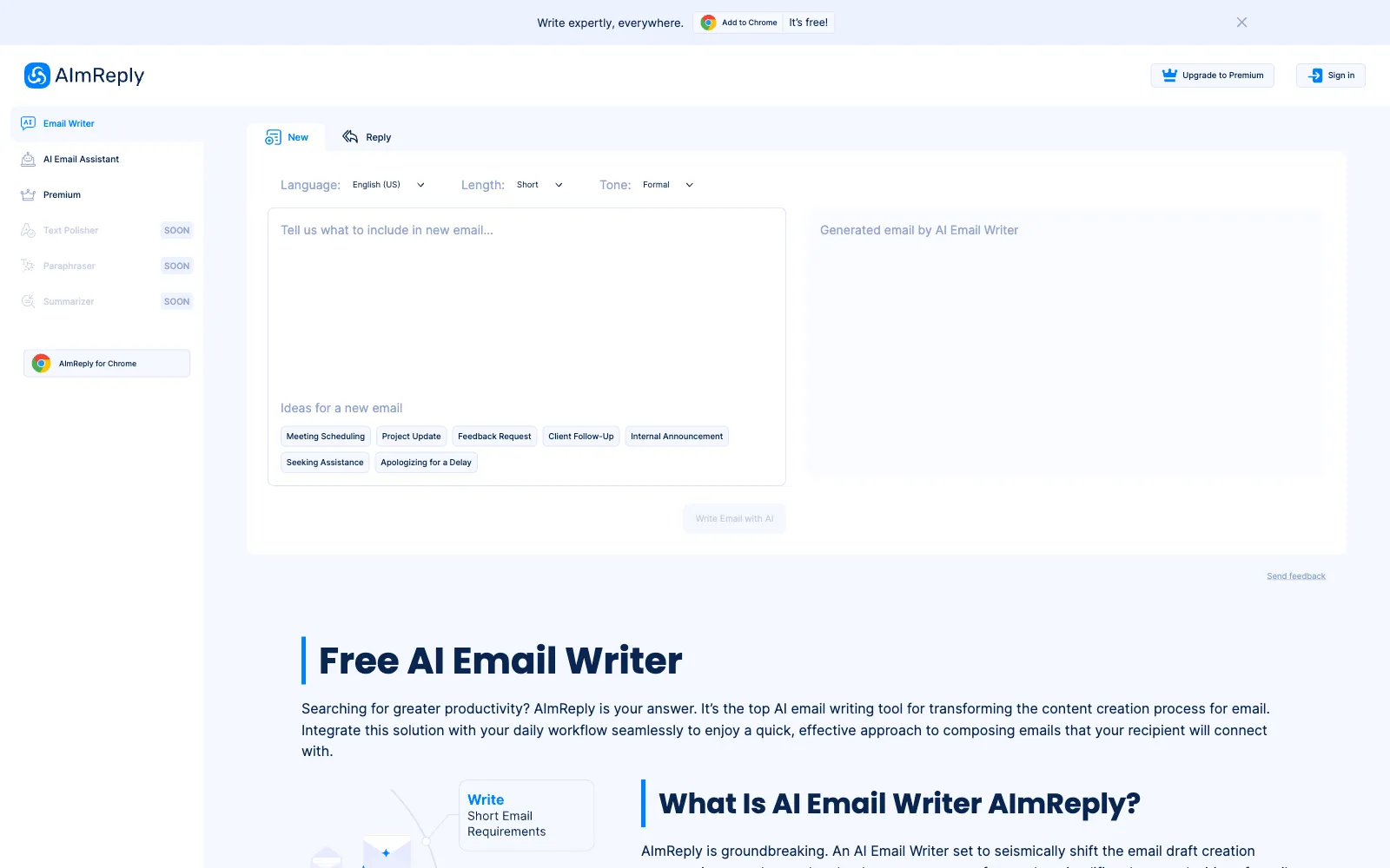 AImReply – Online AI Email Writer and Assistant