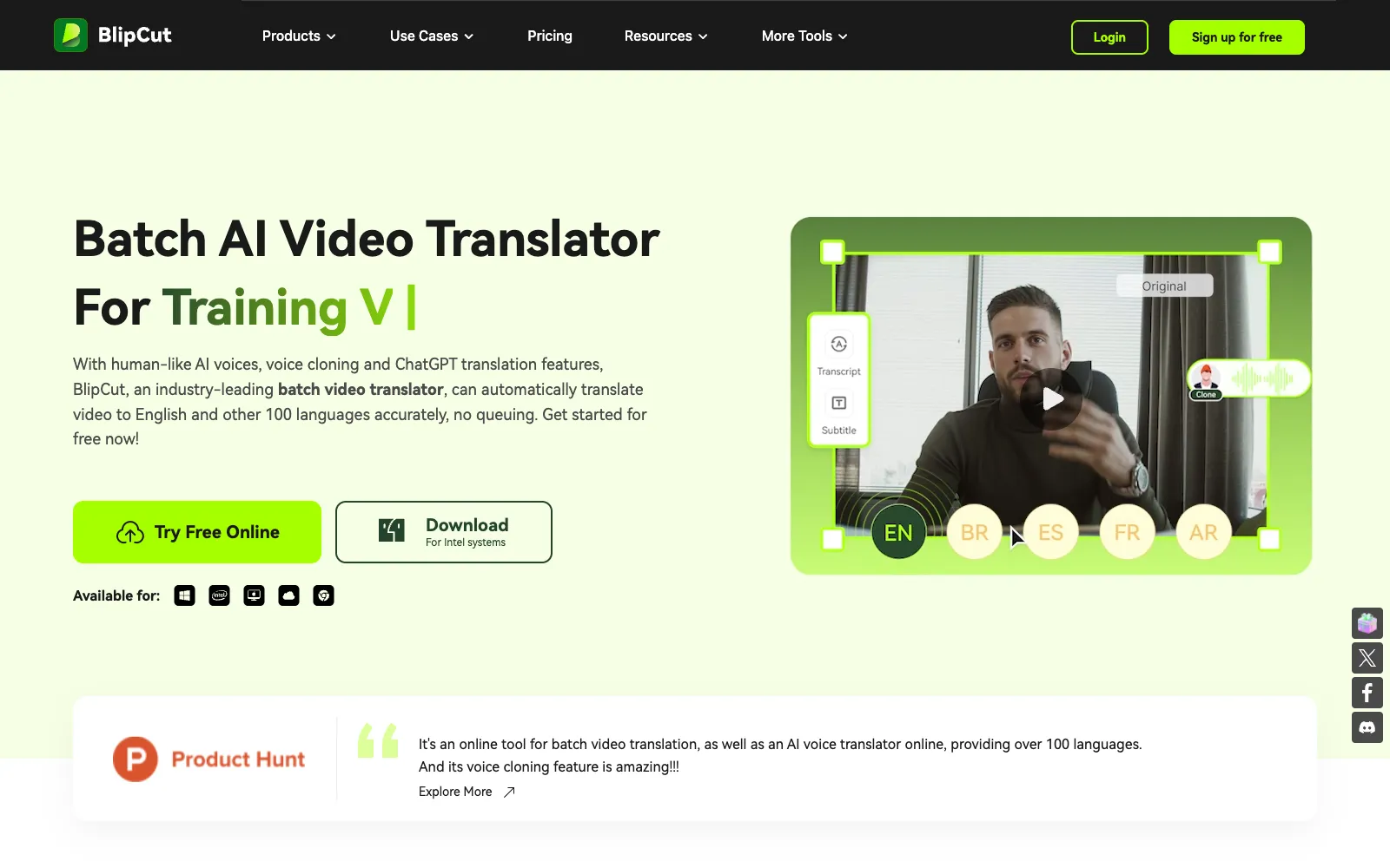 BlipCut AI Video Translator