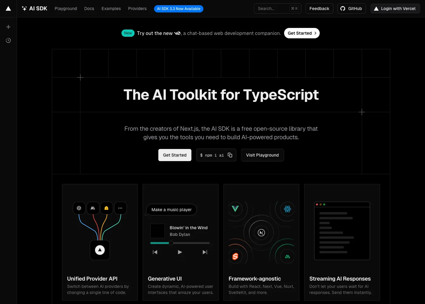 AI Playground by Vercel