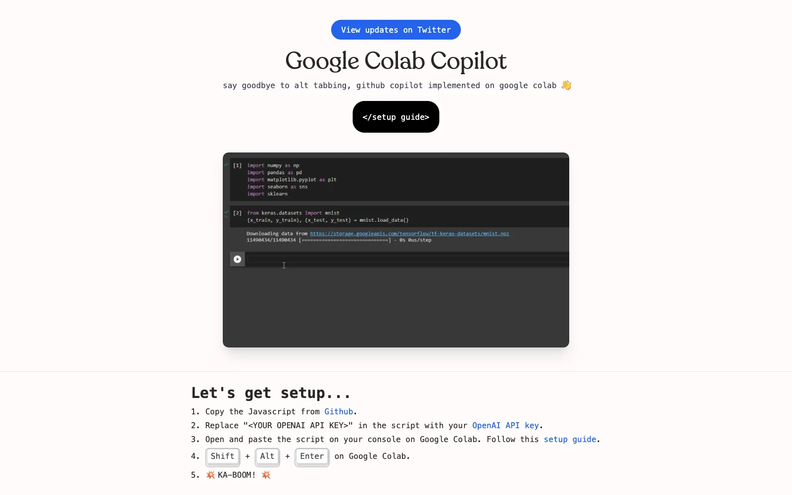 Google Colab Copilot