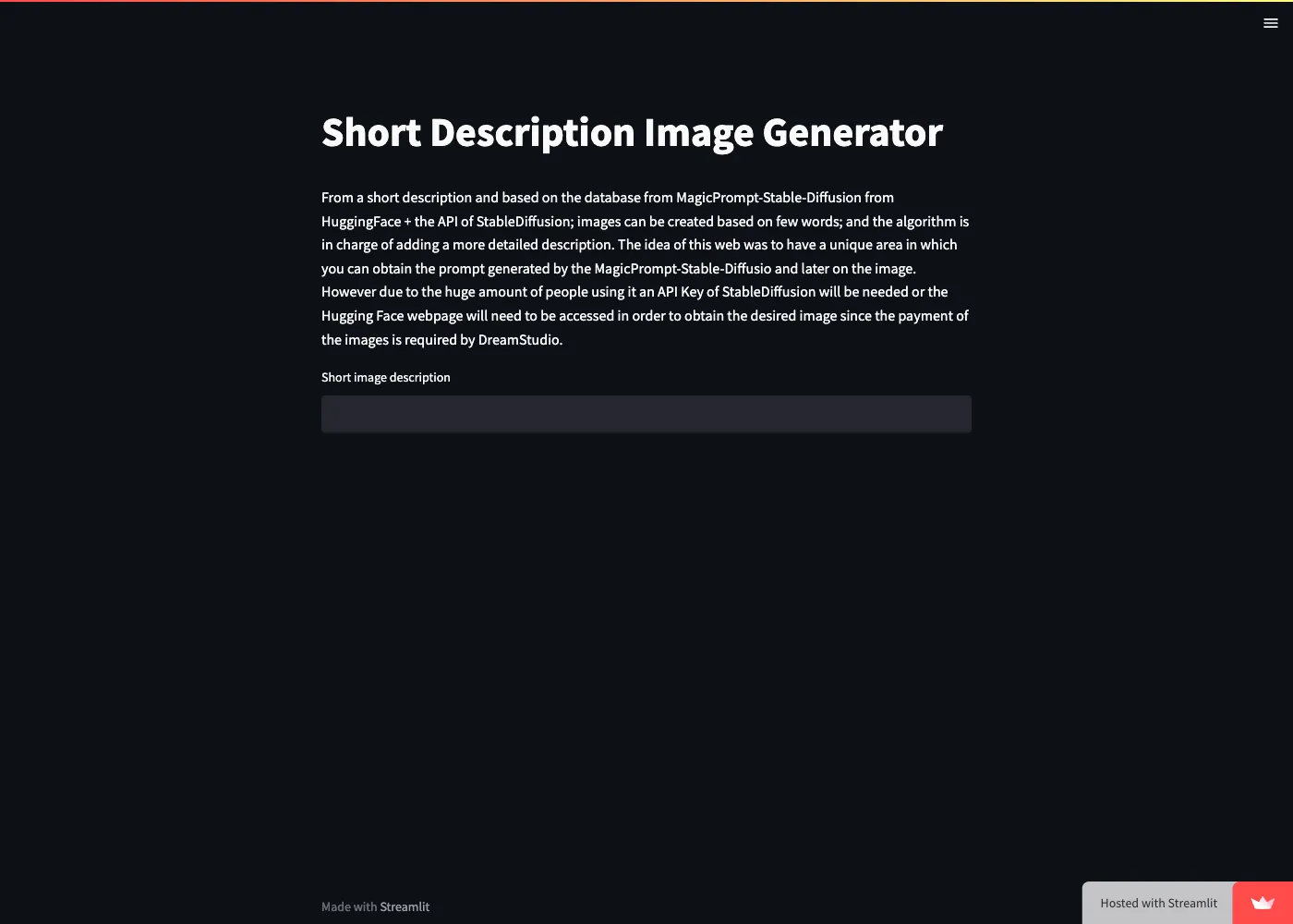 Short Description Image Generator