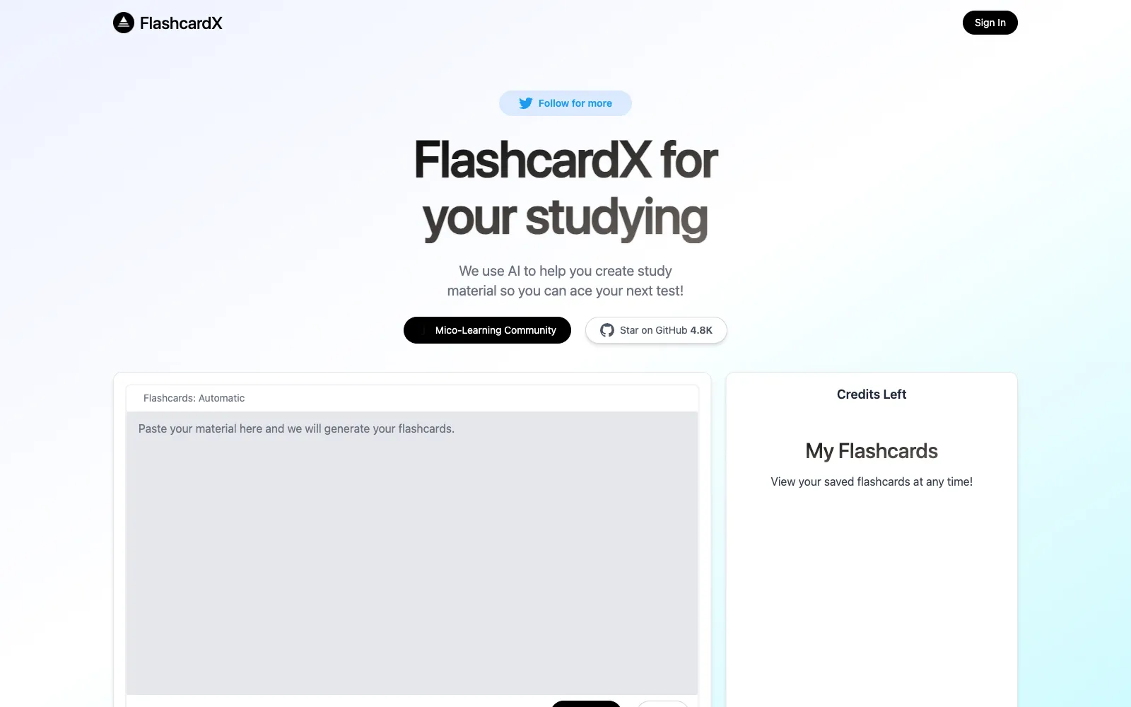 FlashcardX